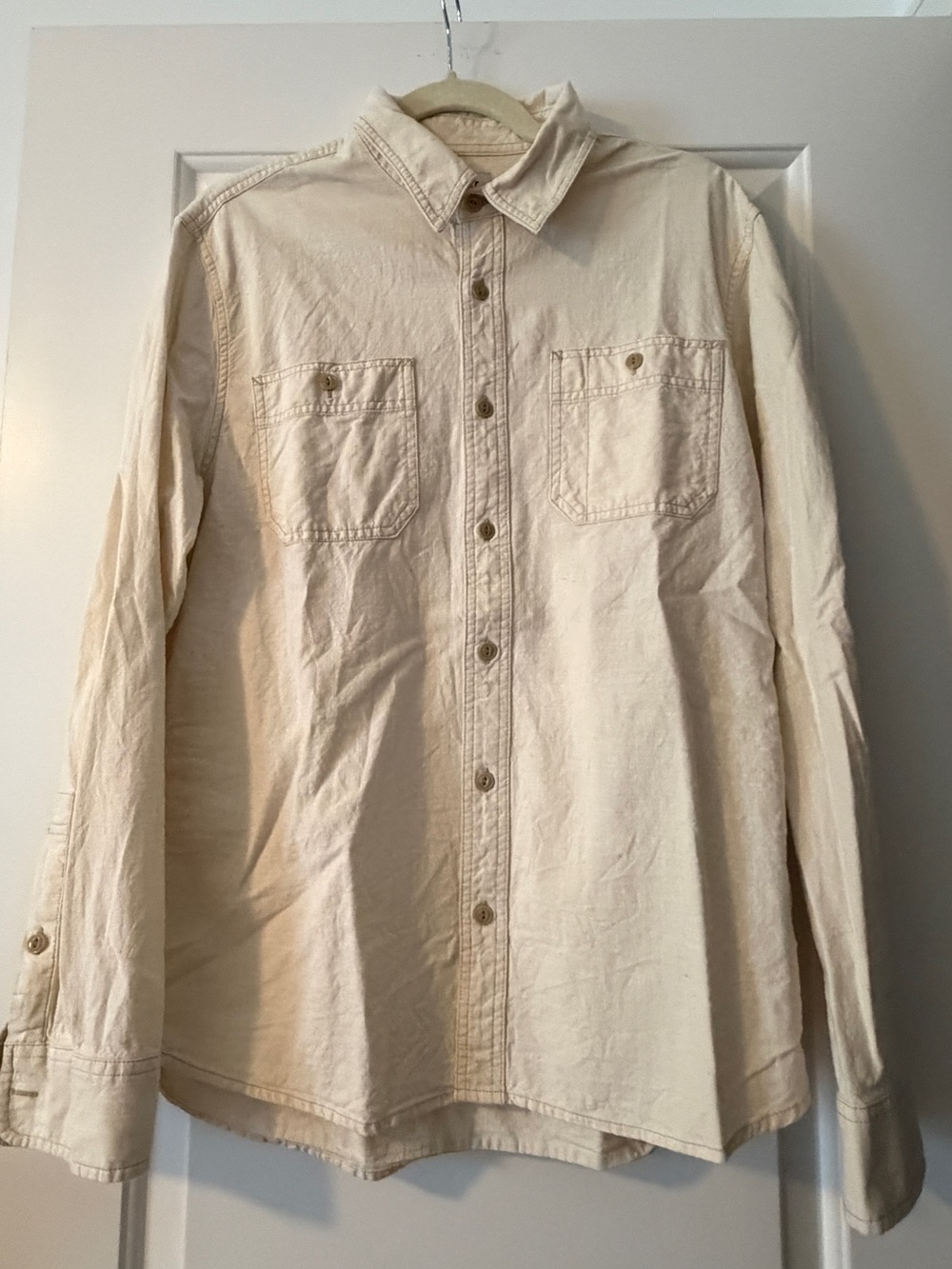 Flint and Tinder Cream Button-down, Size M